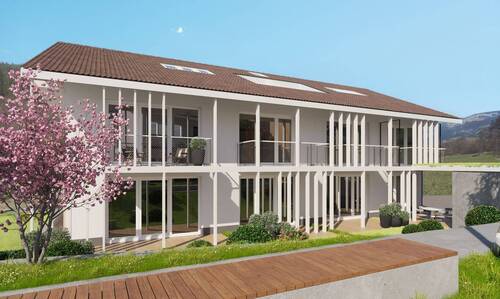 Ansicht Haus Nord hinten - 2 Zimmer Etagenwohnung in Bayerisch Gmain