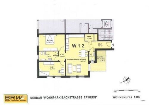 Bild 4 - Etagenwohnung mit 101,00 m&sup2; in Tawern zum Kaufen