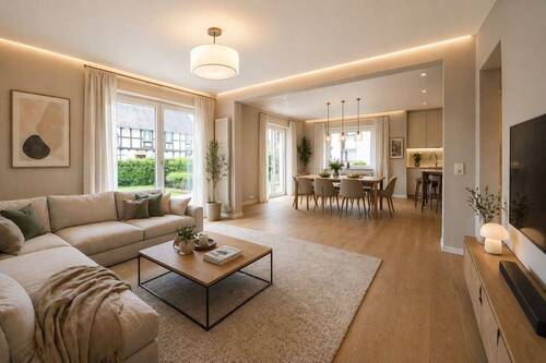 Wohnzimmer (Visualisiert) - 8 Zimmer Einfamilienhaus in Wiesenbach