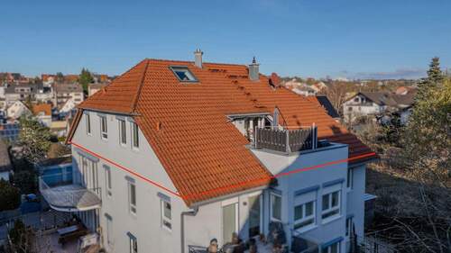 Drohnenansicht - 4 Zimmer Etagenwohnung zum Kaufen in Eisingen