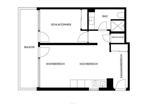 2.Obergeschoss - Etagenwohnung mit 51,70 m&sup2; in Waren (Müritz) zum Kaufen