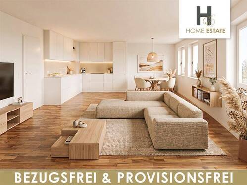 KI generiert - Bsp. Wohn-Küche - 3 - 4 Zimmer Wohnung INKL Tiefgarage und Provisionsfrei
