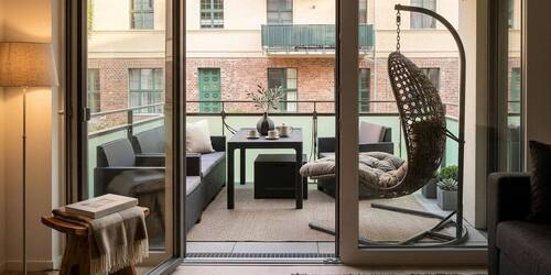 Gemütlicher Südbalkon - 