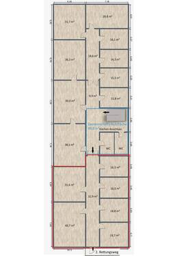 geteilte Bürofl., 201,60 m² - 