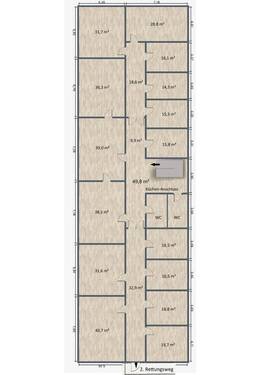 Büro-Etage, 1. OG, 490,8 m² - 