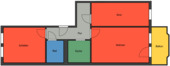 Grundrissskizze - Abweichung möglich - 