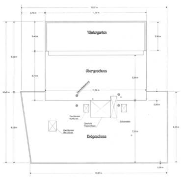 Dachaufsicht - 