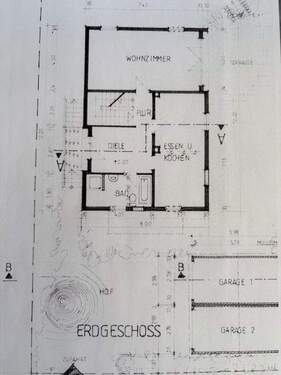 Grundriß EG inkl. Garage & Hof - 