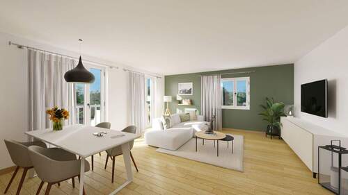 05 Wohnzimmer 2.jpeg - 3 Zimmer Etagenwohnung zum Kaufen in Bernhardswald