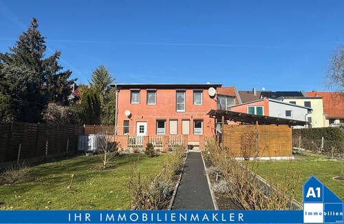 Gartenseitige Ansicht Hinterhaus - Interessante Immobilie mit verschiedenen Nutzungsmöglichkeiten im begehrten Stadtteil Dölau