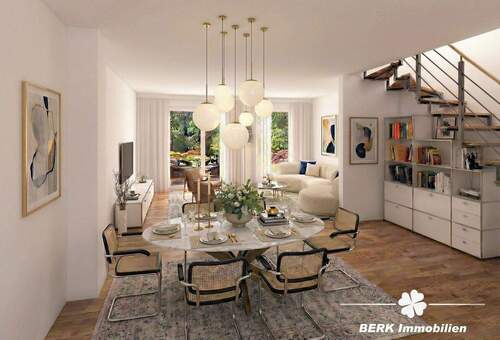 KI generierte Zimmervisualisierung - 5 Zimmer Doppelhaushälfte in Sailauf