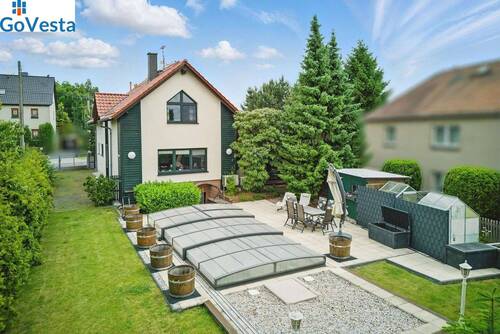 Drohnenaufnahme_1 - Haus mit Klasse! - in Grimma (OT Grechwitz) sofort einzugsfertig!