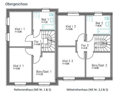 Obergeschoss - Reihenmittelhaus mit 142,80 m² in Reppenstedt zum Kaufen