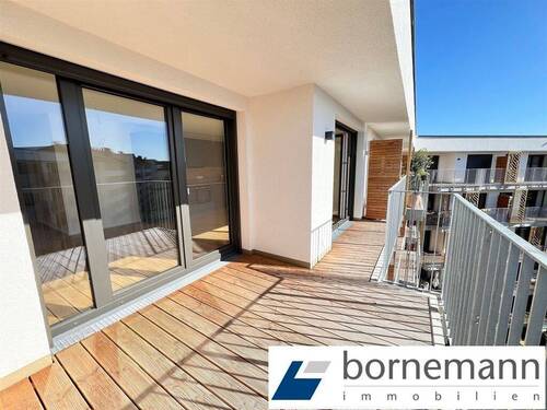 Balkonterrasse - Wohlfühlambiente ganz oben! Nähe Stadtpark + U-Bahn! Erstbezug! 3-Zi. mit großem Balkon + EBK!