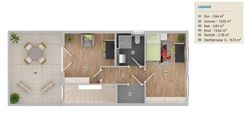 Staffelgeschoss - 