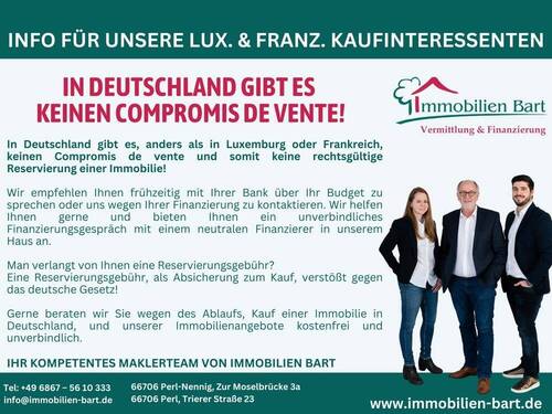 Information an unsere Kunden - 4 Zimmer Einfamilienhaus in Kirf