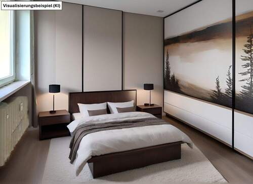 Schlafzimmer - Etagenwohnung mit 66,00 m&sup2; in Stuttgart zum Kaufen