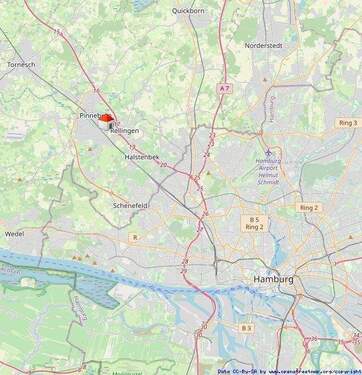 Lage in der Region Hamburg - 