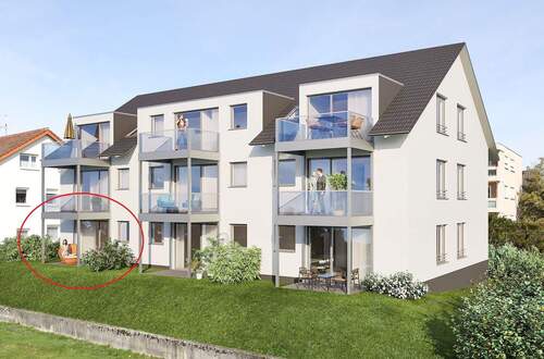 Außenvisualisierung - Neubau-Eigentumswohnungen in Radolfzell-Böhringen