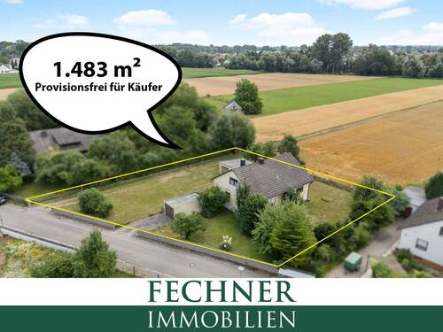 Luftaufnahme - Sofort verfügbar - Ortsrandlage in IN-Oberbrunnenreuth - großzügige 1.483 m² Grundstücksfläche!