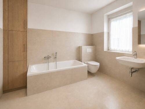 Badezimmer - Etagenwohnung mit 93,00 m&sup2; in Angelbachtal zur Miete