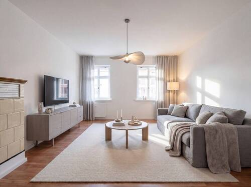 Beispielvisualisierung Wohnzimmer - 2 Zimmer Etagenwohnung zum Kaufen in Berlin