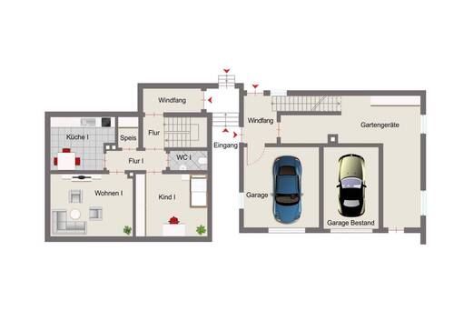 Erdgeschoss - 8 Zimmer Einfamilienhaus in Wallersdorf