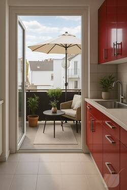 Balkon - 3 Zimmer Etagenwohnung in Krefeld