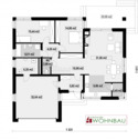 Grundriss EG - Bungalow mit 108,00 m&sup2; in Weinböhla zum Kaufen
