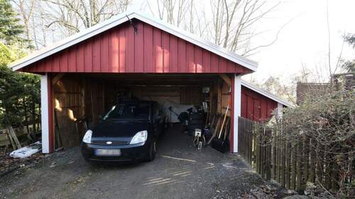 Doppelcarport mit Schuppen - 