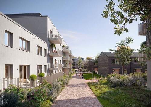 Außenvisualisierung 11 - Barrierefreie 3-Zimmer-Wohnung mit ca. 77 m² samt Dusche und Terrasse