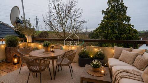 virtuell möblierter Balkon - 