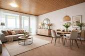 Wohnzimmer_GPT - Modern geschnittene Wohnung mit Wintergarten und Tiefgaragenstellplatz