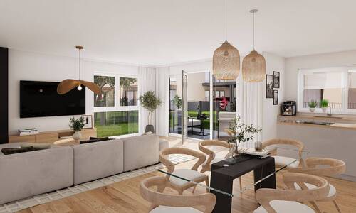 WE 1 Visualisierung - Moderne 4-Zimmer-Gartenwohnung im Effizienzhaus 40