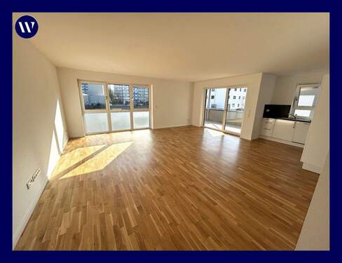 WohnenKüche - Moderne helle 4 Zimmer mit großem Süd-West-Balkon, Einbauküche, 2 Bäder, Abstellräume, TG-Platz