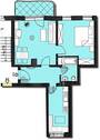 Grundriss - 2 Zimmer Etagenwohnung zum Kaufen in Zwickau
