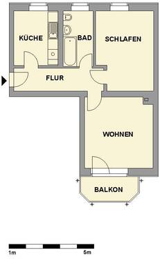 Bild 4 - Etagenwohnung mit 55,00 m&sup2; in Chemnitz zur Miete