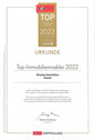 Urkunde TOP Immobilienmakler - 