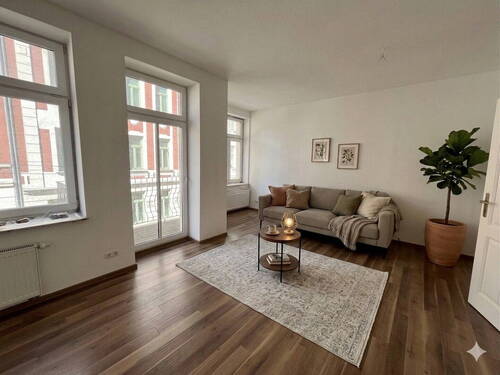 Wohnzimmer - 2 Zimmer Etagenwohnung zur Miete in Schwerin