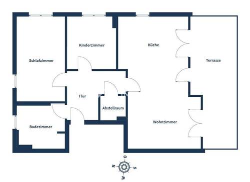 Grundriss - Wohnung in Landshut - 440.000,00&nbsp;EUR Kaufpreis, ca.&nbsp; 79,00&nbsp;m&sup2;&nbsp;Wohnfl&auml;che