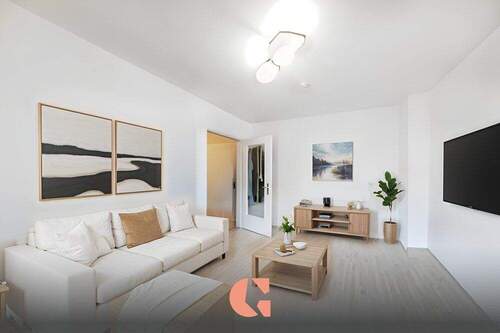 Titelbild/Visualisierung - Charmantes Apartment am Wettersteinplatz - sonnig, hell, großer Balkon