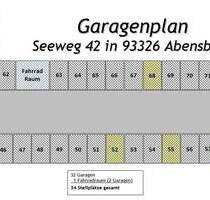 8 Tiefgaragenstellplätze in Abensberg, jeweils mit Sektionaltor abschließbar. 