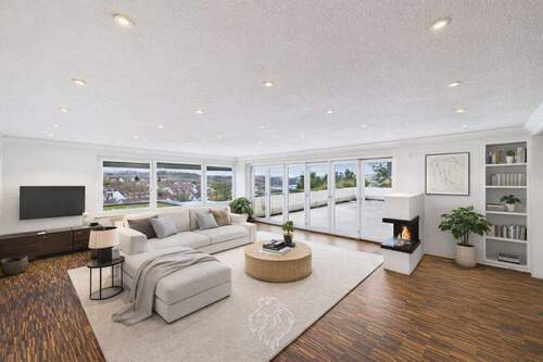 Einrichtungsbeispiel Wohnzimmer - 3 Zimmer Etagenwohnung zur Miete in Würzburg