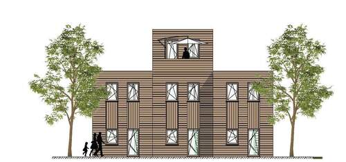 Reihenhaus Gartenansicht – auch möglich als Doppelhaus - 