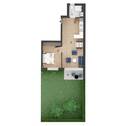 Grundriss der Wohnung mit Gartenanteil - 2 Zimmer Terrassenwohnung in Kernen im Remstal