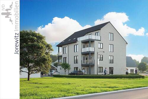 001 - Seitenansicht - Wohntraum in Leopoldshöhe-Asemissen: Moderne 3 Zimmer-Neubauwohnung mit Dachterrasse