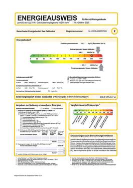 Energieausweis Nicht-Wohngebäude - 