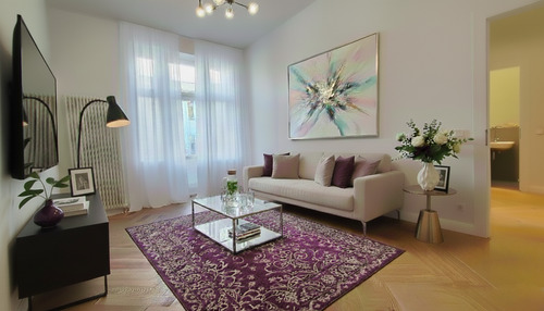 unverbindl. Visualisierung Wohnzimmer - Altbauwohnung mit großer Wohnküche in begehrter Lage