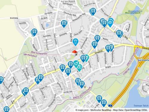 Geolyzer Kartenausschnitt - 3 Zimmer Etagenwohnung zur Miete in Bad Schwartau