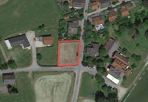 Luftaufnahme.jpg - Tolles Baugrundstück mit 1105 m² für ein Einfamilienhaus, Doppelhaushälfte oder Dreispänner in Winhöring